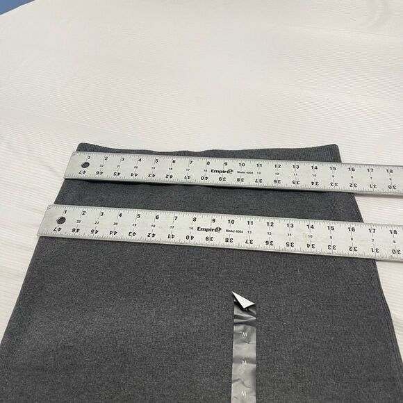 BANANA REPUBLIC Lurex Midi Sweater Skirt Women's Size Medium Gunmetal Grey - Picture 3 of 6